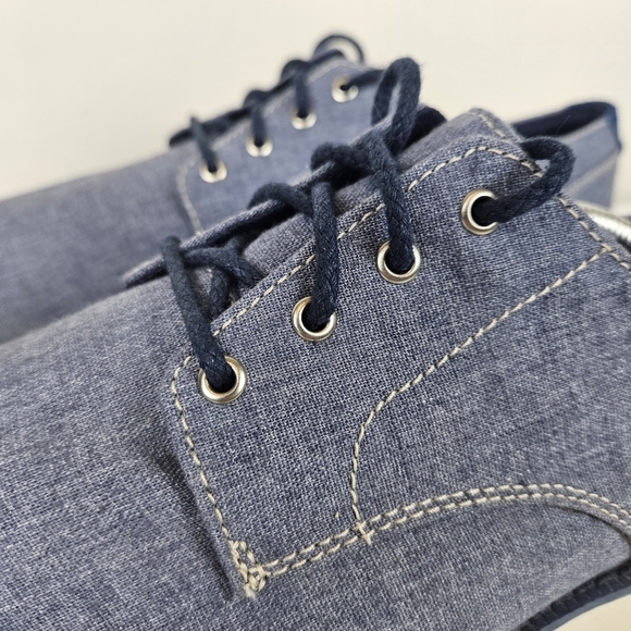 Timberland Men`s Woodhull Denim Canvas Oxford Dress Casual Shoe Sz 12 - Picture 4 of 14